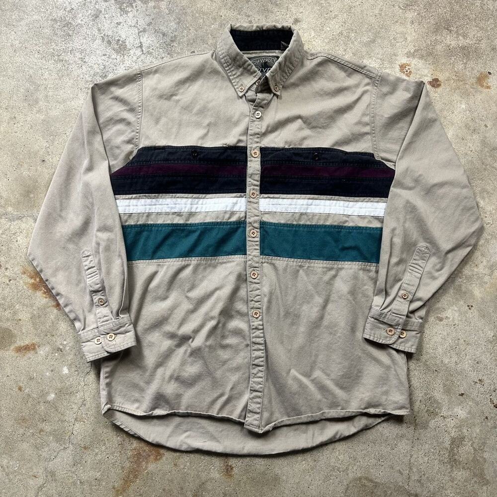 Vintage 90s Spindle River Western Style Button Up Shirt Size M